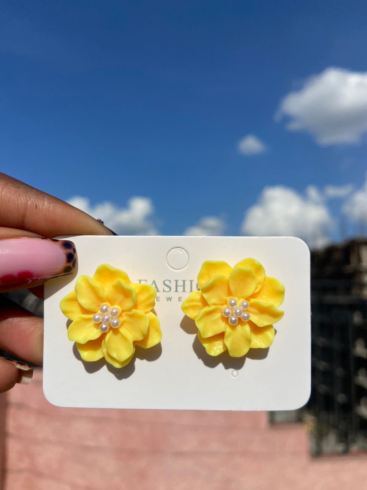 3D Flower Studs